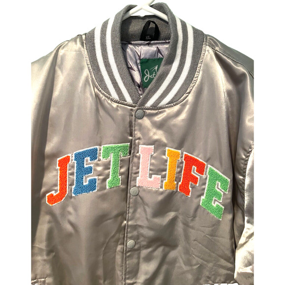 Jet Life Apparel Satin Bomber Jacket Very Rare Curren$y Brand Size XL NWOT - Picture 7 of 13